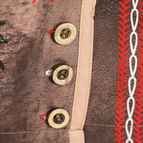 Knöpfe Detail Badehose Lederhose