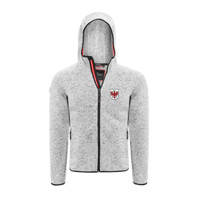 Tirol Kultjacke mit Kapuze - Hellgrau