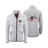 Kultjacke ohne Kapuze für Damen hellgrau mit Ski Stick #Farbe_Hellgrau