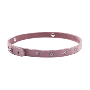 Lederarmband rosa für Dirndl Strass Steine