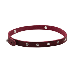 Lederarmband Strass Steine rot für Damen Tracht