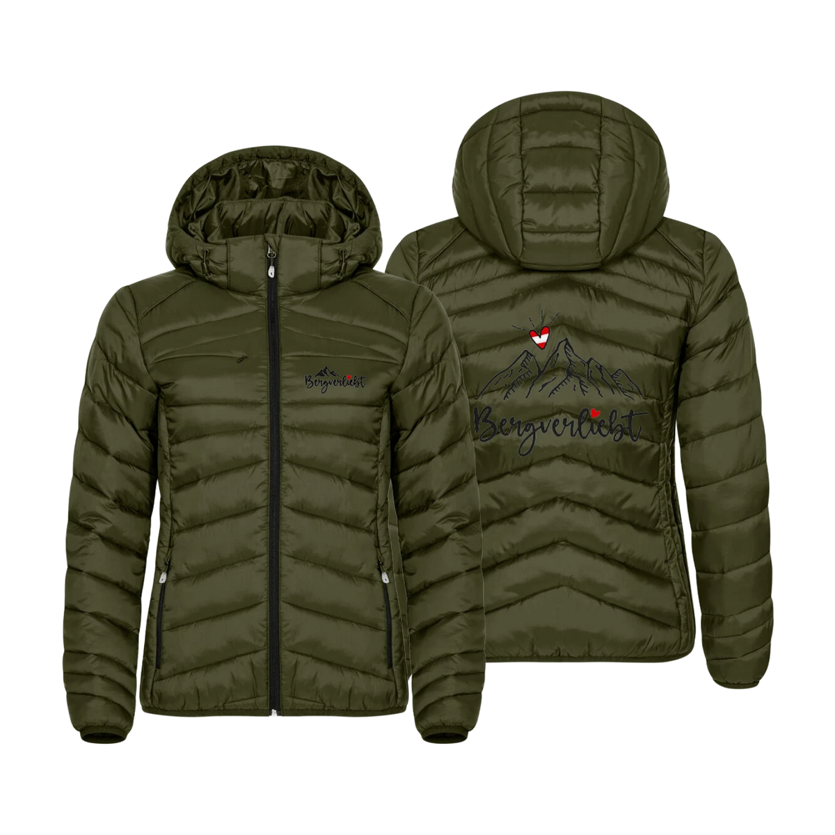 Leichte Winterjacke für Damen Bergverliebt #Farbe_Dunkelgrün