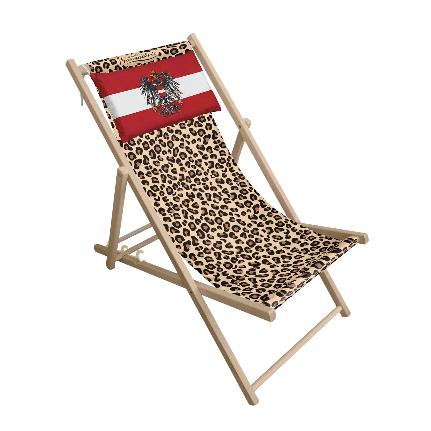 Leoparden Muster Garten Liegestuhl mit Kissen