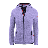 Lila Strickfleece Jacke