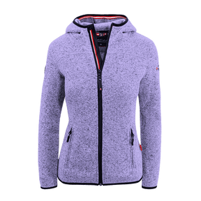 Lila Strickfleece Jacke