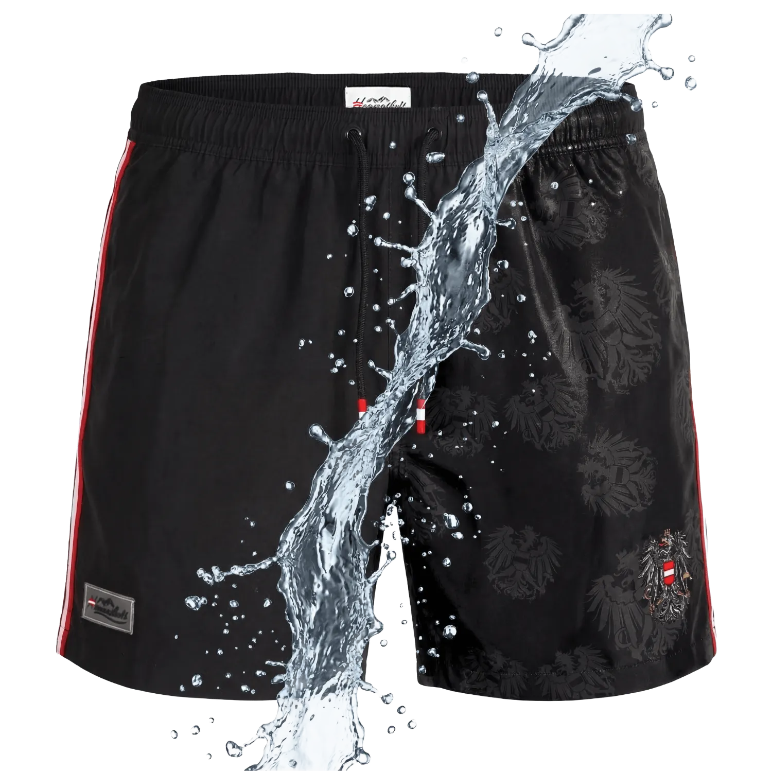Kombo Deal - Badehose, T-Shirt und Badetuch - Schwarz