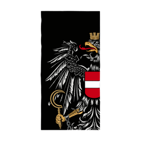 Österreich Adler Badetuch Mikrofaser schwarz