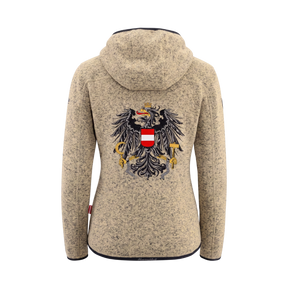 LIMITIERTE Österreich Adler Kultjacke mit Kapuze - Sandbraun