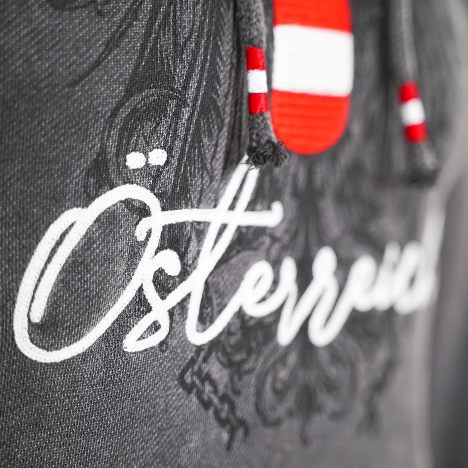 Österreich Adler Vintage Hoodie - Dunkelgrau