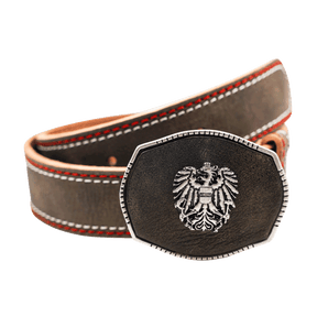 Österreich Adler Echtleder Gürtel braun