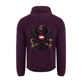 LIMITIERTE Österreich Adler Kultjacke ohne Kapuze - Bordeaux-Violett