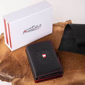 Adler Smart Wallet Trifold mit Karten-Pop-Up Funktion aus Echtleder