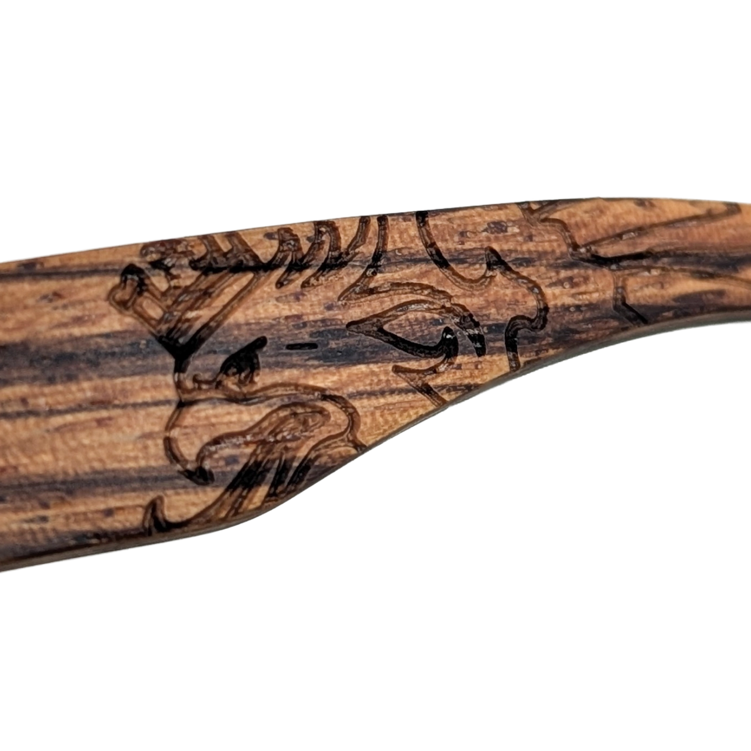 Österreich Adler Gravur Holz Sonnenbrille Zebrano braun