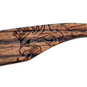 Österreich Adler Gravur Holz Sonnenbrille Zebrano braun