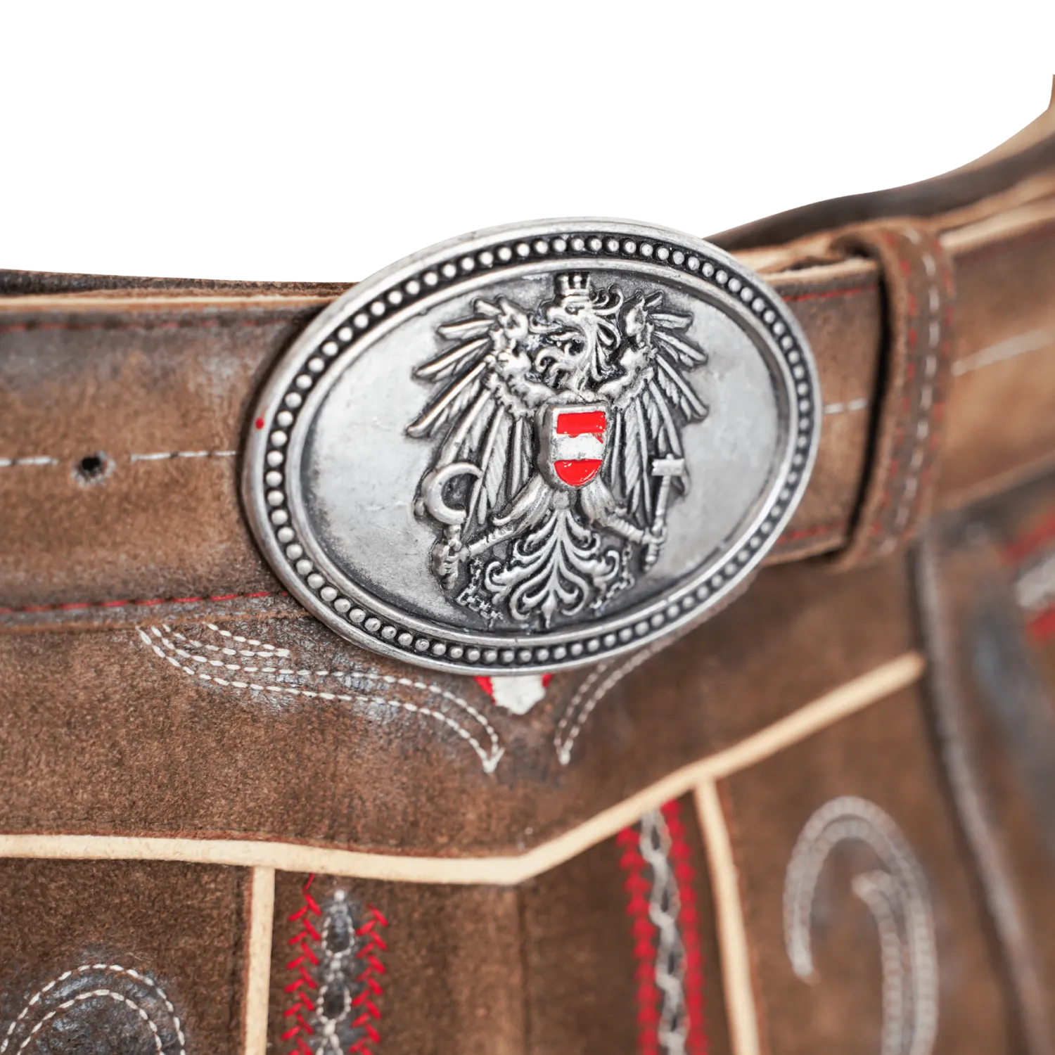 Kult Lederhose Österreich Adler - Klassik Braun