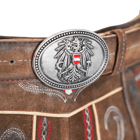 Kult Lederhose Österreich Adler - Klassik Braun