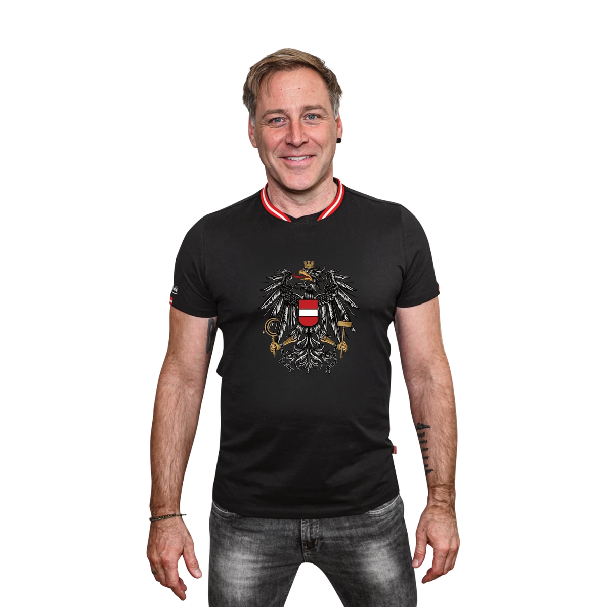 Österreich Adler Herren Shirt schwarz