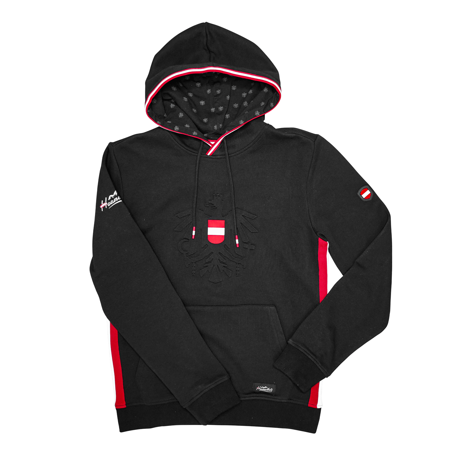 Österreich Adler Hoodie schwarz für Herren