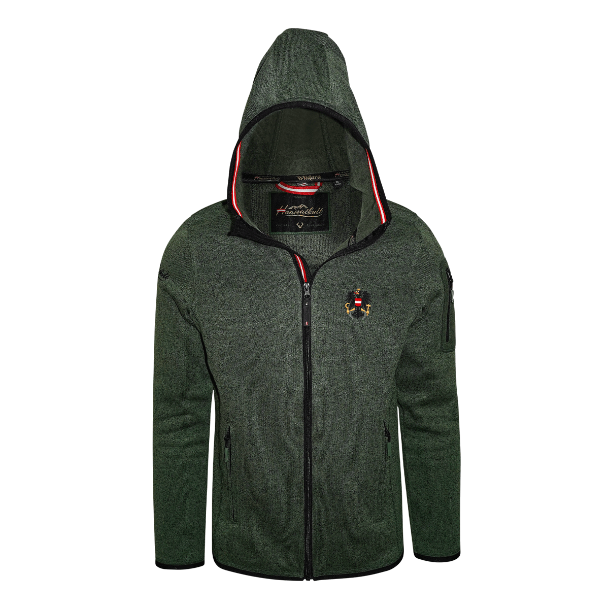 Österreich Adler Jacke mit Kapuze Grün