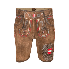 Kult Lederhose Österreich Adler - Klassik Braun