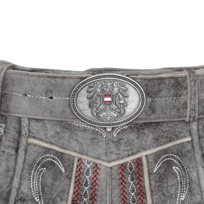 Kult Lederhose Österreich Adler - Vintage Grau