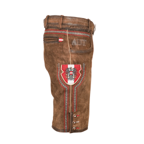 Kult Lederhose Österreich Adler - Klassik Braun