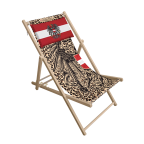 Österreich Adler Leo Design Liegestuhl mit Kissen