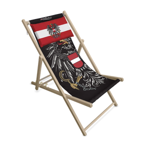 Österreich Adler Liegestuhl - Schwarz