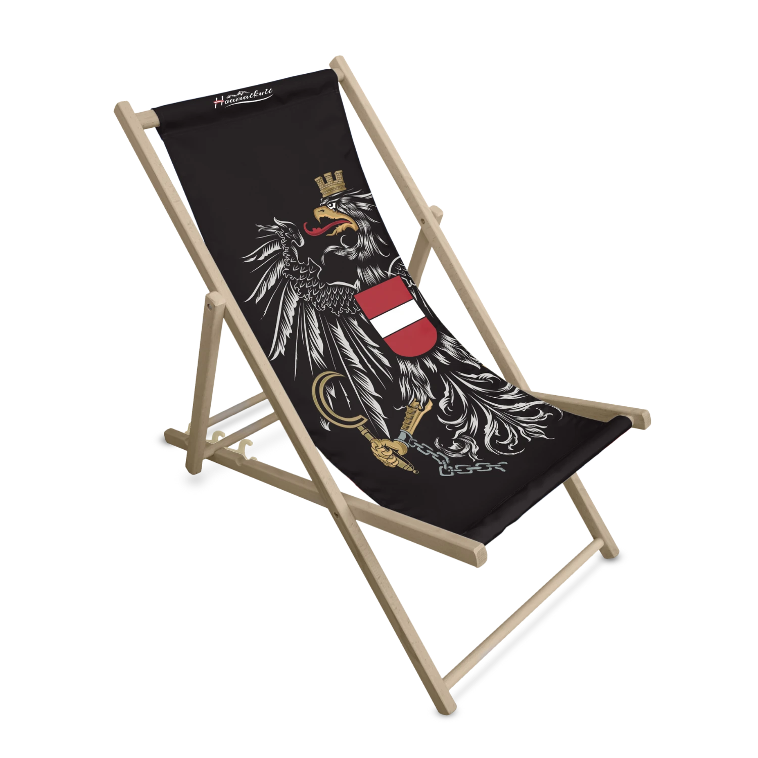 Geschenkpaket Sommer - Österreich Adler Liegestuhl & Mikrofaser Badetuch