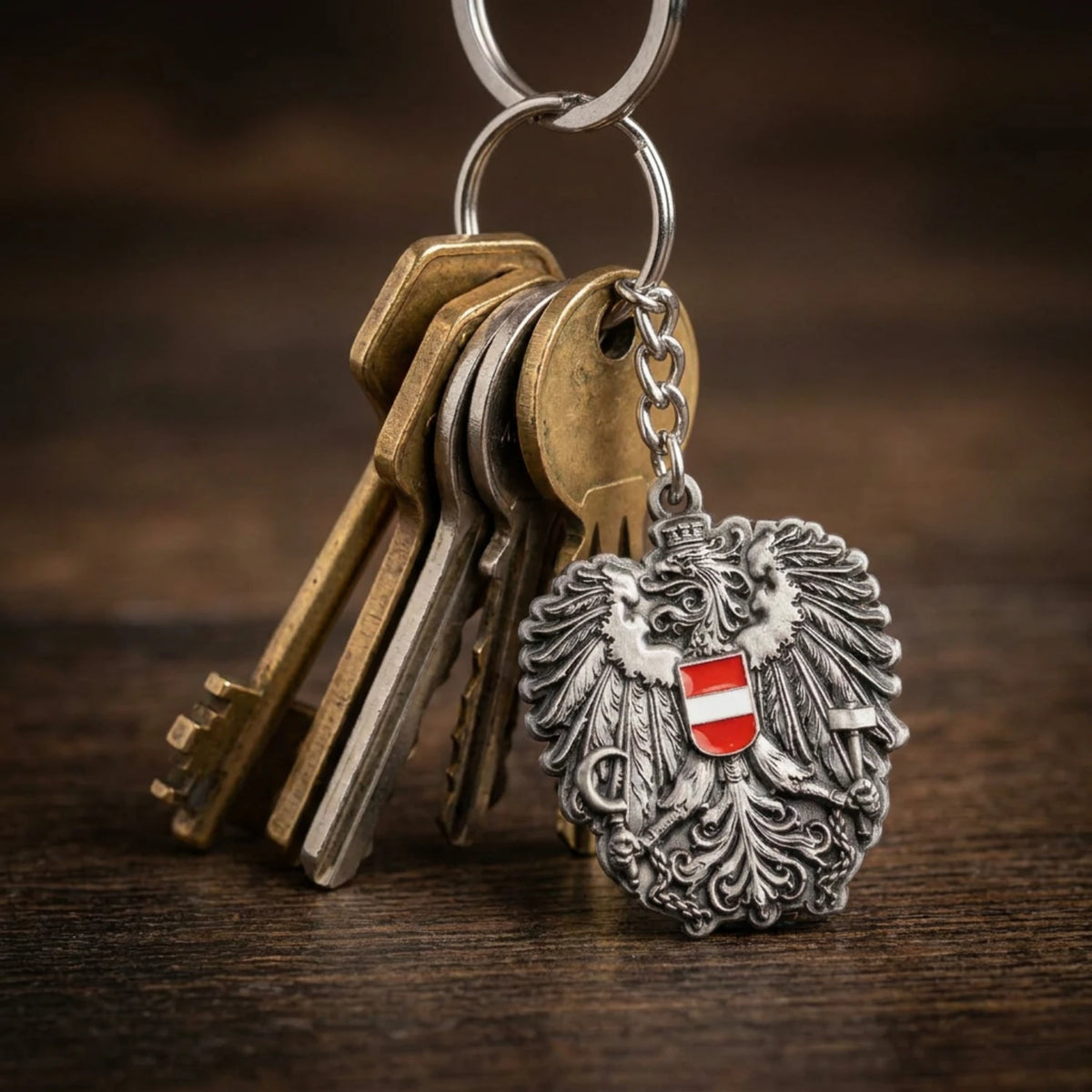 Österreich Adler Schlüsselanhänger Edelmetall