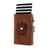 Österreich Adler Smart Wallet Leder Braun #Farbe_Klassik Braun
