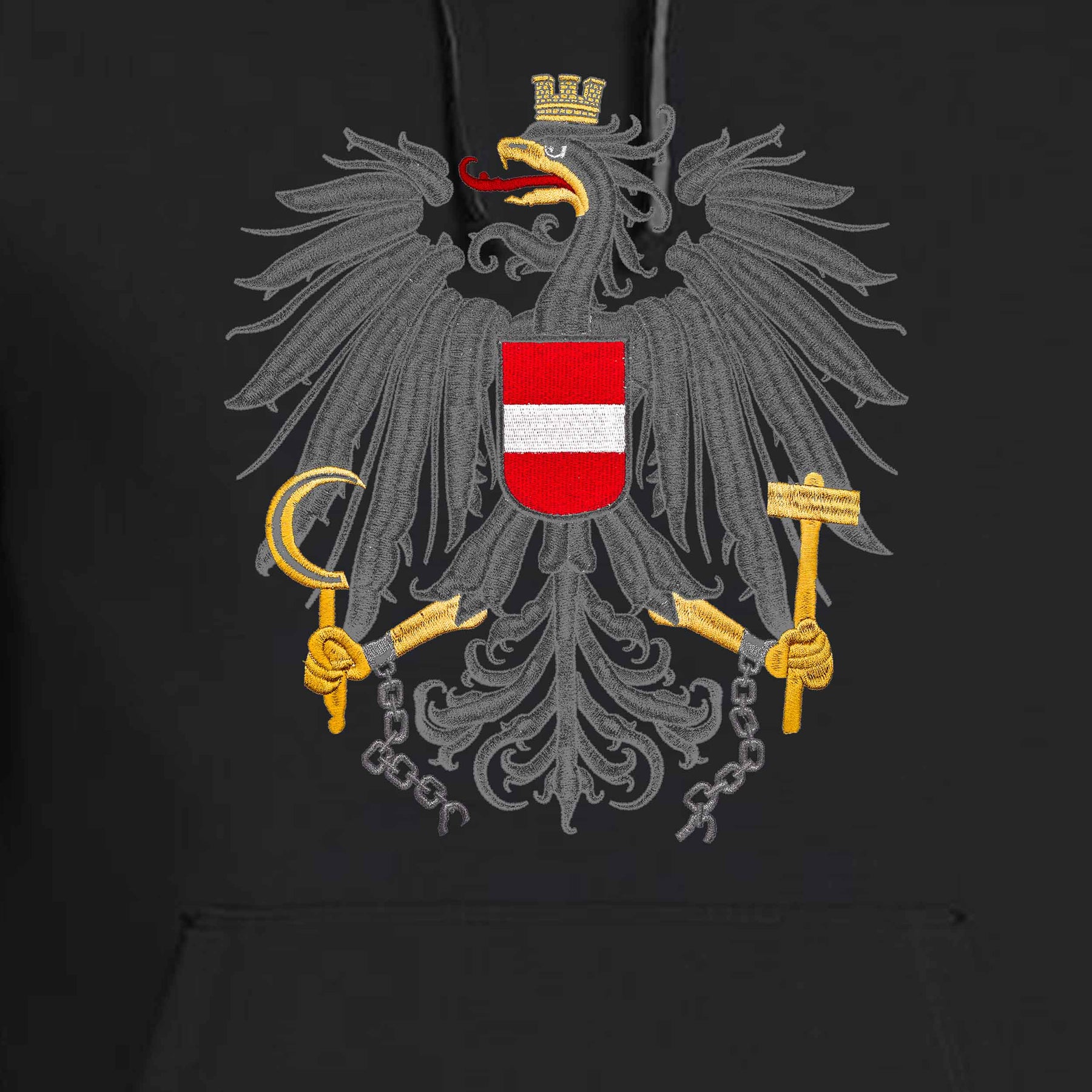 Österreich Adler Hoodie (Stick)