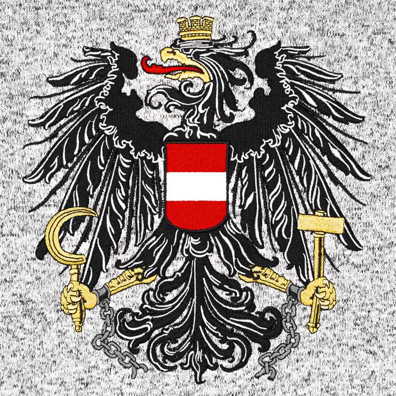 Österreich Adler Stick #Farbe_Hellgrau