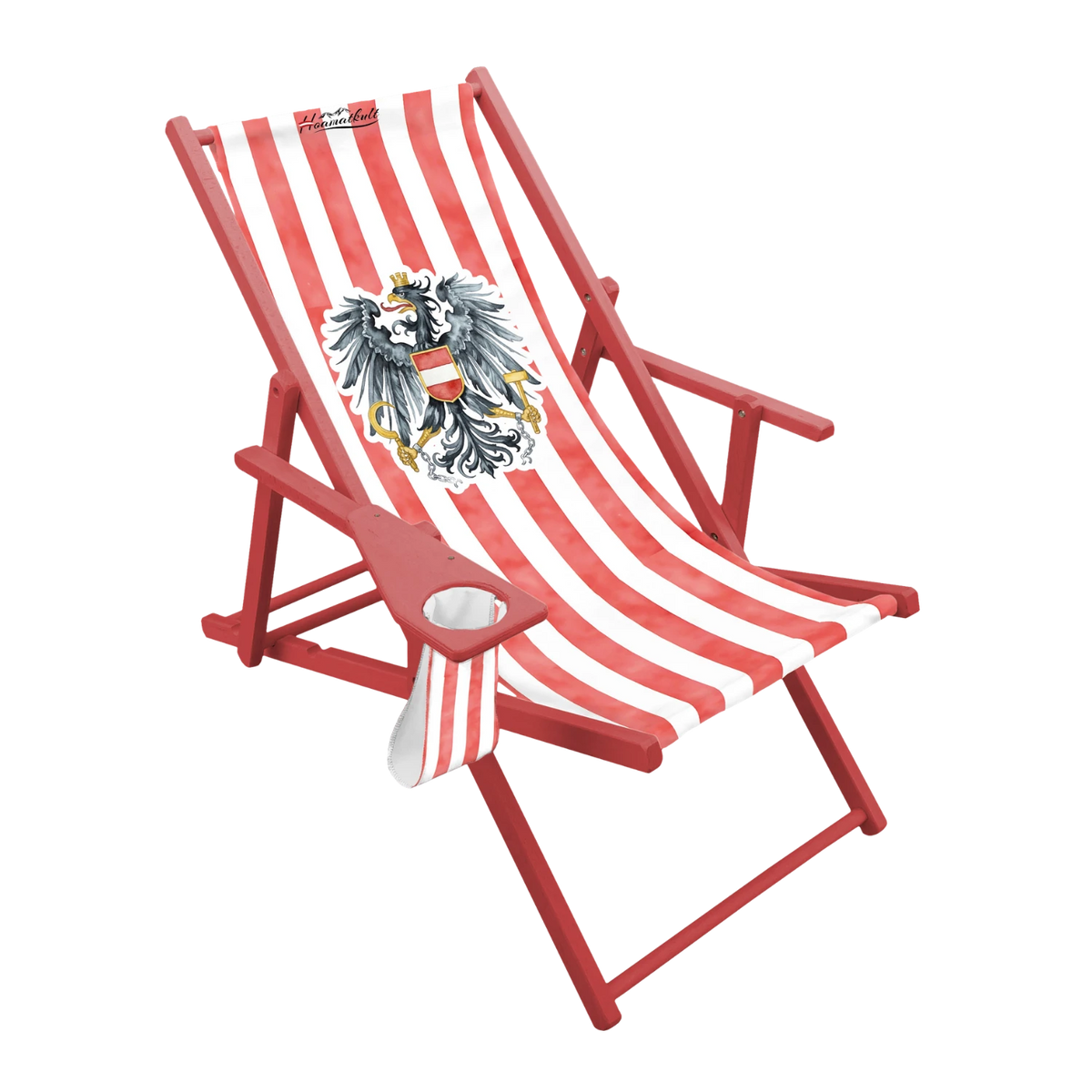 Österreich Adler Strandstuhl rot weiß gestreift
