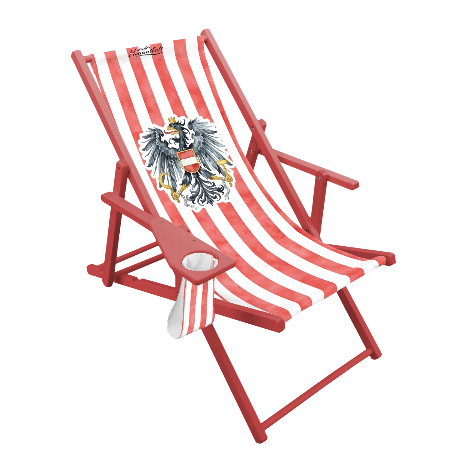 Österreich Adler Strandstuhl rot weiß gestreift