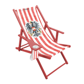 Österreich Adler Strandstuhl rot weiß gestreift