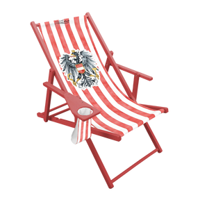Österreich Adler Strandstuhl rot weiß gestreift