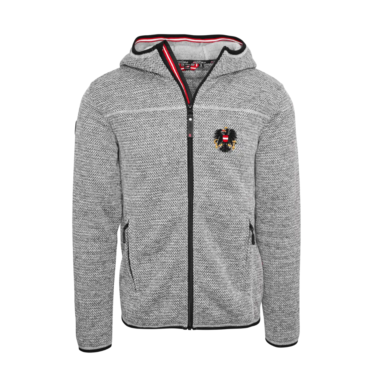 Österreich Kultjacke mit Kapuze - Strickoptik