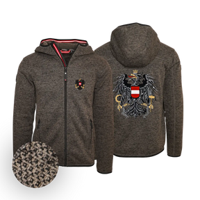 Österreich Kultjacke mit Kapuze - Strickoptik