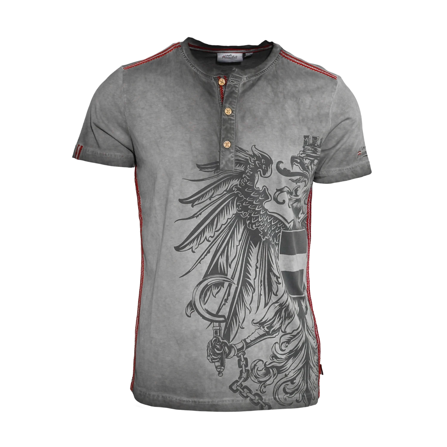 Österreich Adler Vintage Trachten T-Shirt - Dunkelgrau
