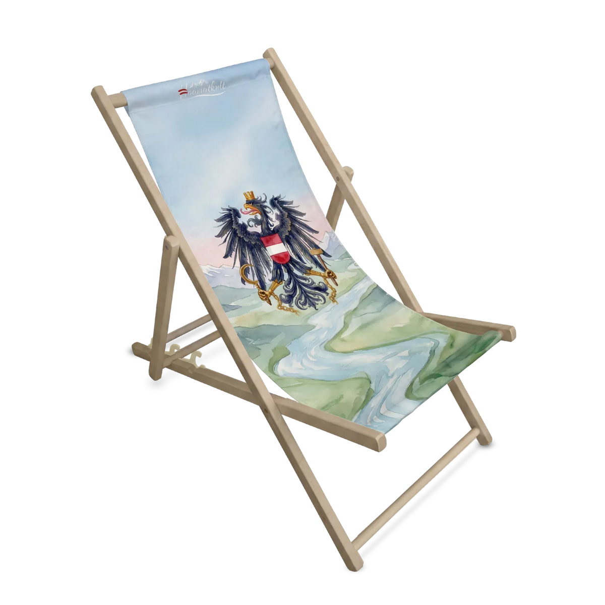 Österreich Adler Watercolor Liegestuhl #Ausstattung_Ohne Kissen