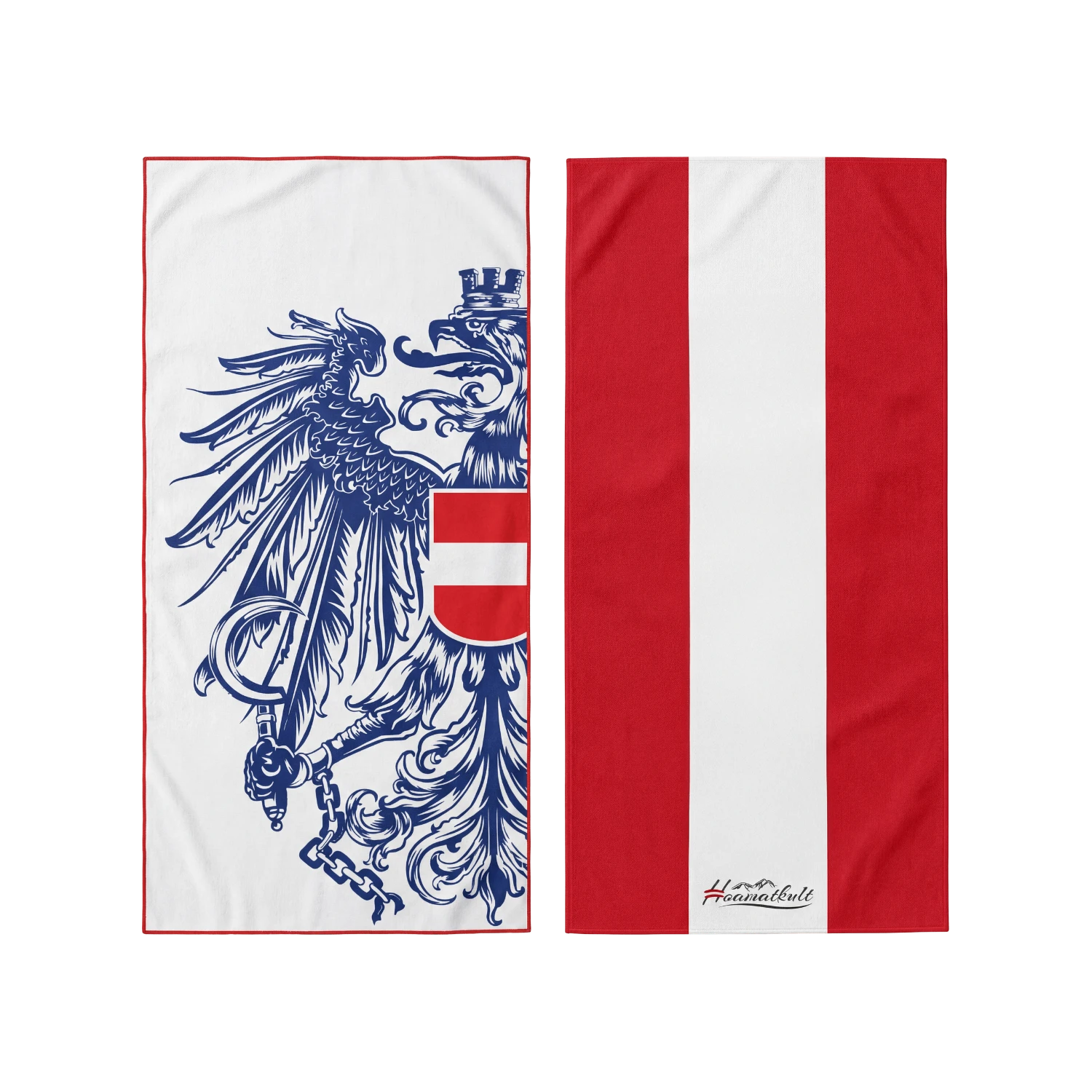 Mikrofaser Badetuch Österreich Adler - Hellblau