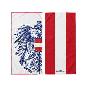 Mikrofaser Badetuch Österreich Adler - Hellblau