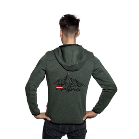 Österreich Berg Fleece Jacke dunkelgrün 