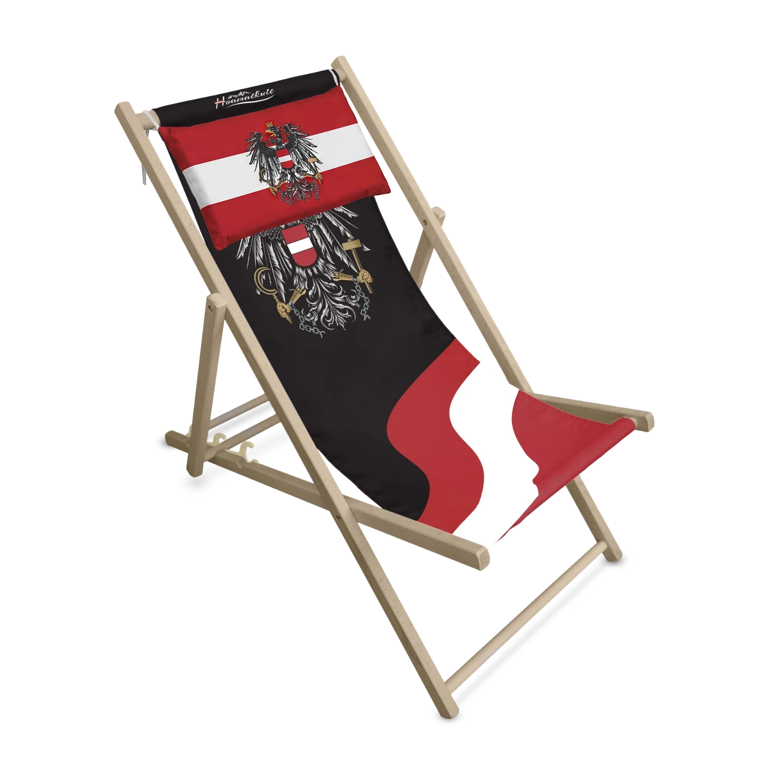 Österreich Fahne Liegestuhl - Schwarz