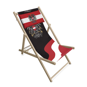 Österreich Fahne Liegestuhl - Schwarz