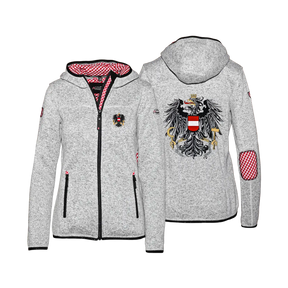 Österreich Fleece Jacke Damen rot kariert #Farbe_Rot-Kariert