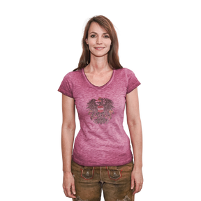 Österreich Adler Glitzer T-Shirt - Rosa