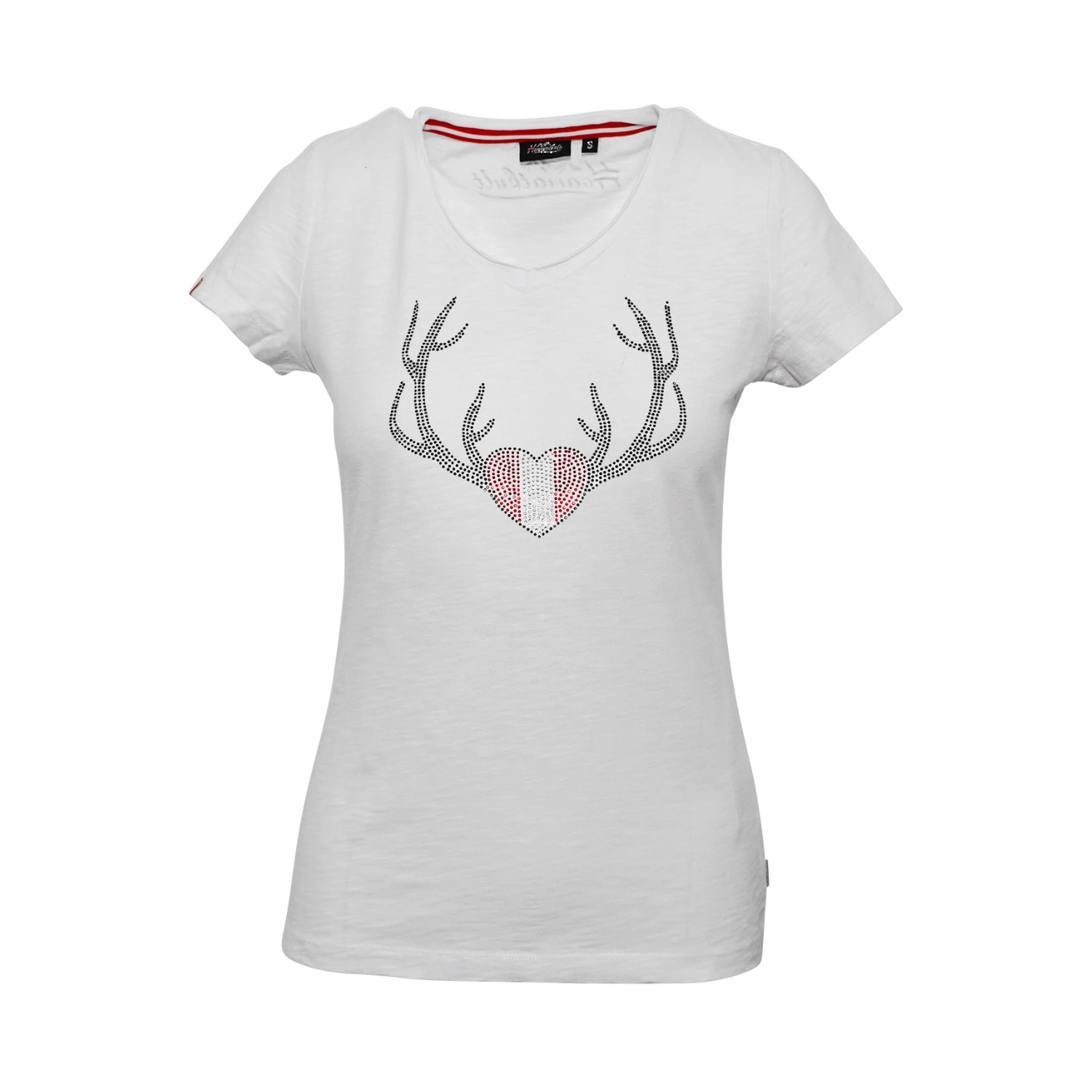 Herz Geweih Glitzer T-Shirt