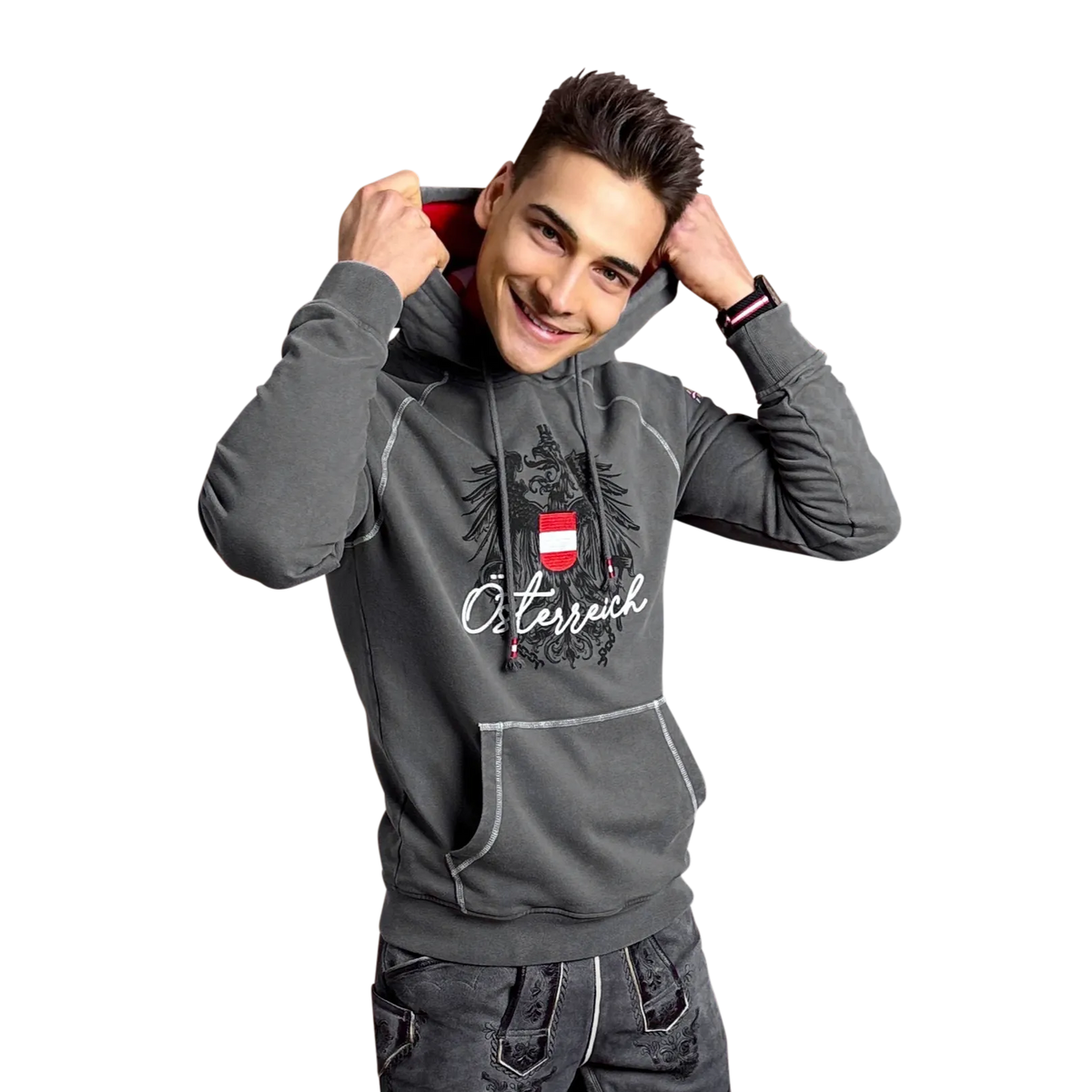 Österreich Hoodie #Farbe_Dunkelgrau